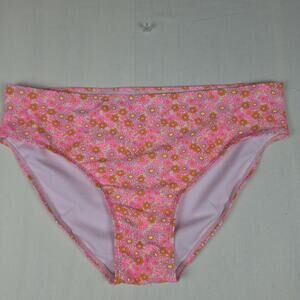 Sugar & Jade Women's XXL 20/22 Pink Floral Bikini Bottom Swimwear